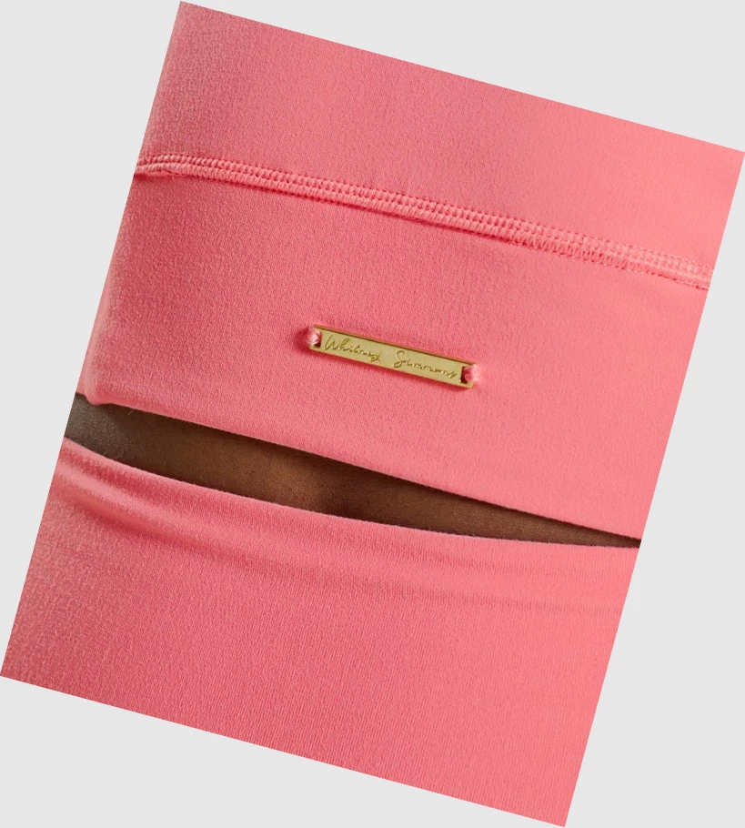 Gymshark Whitney Crop Naisten Hihaton Paita Pinkki | HTPYWE508