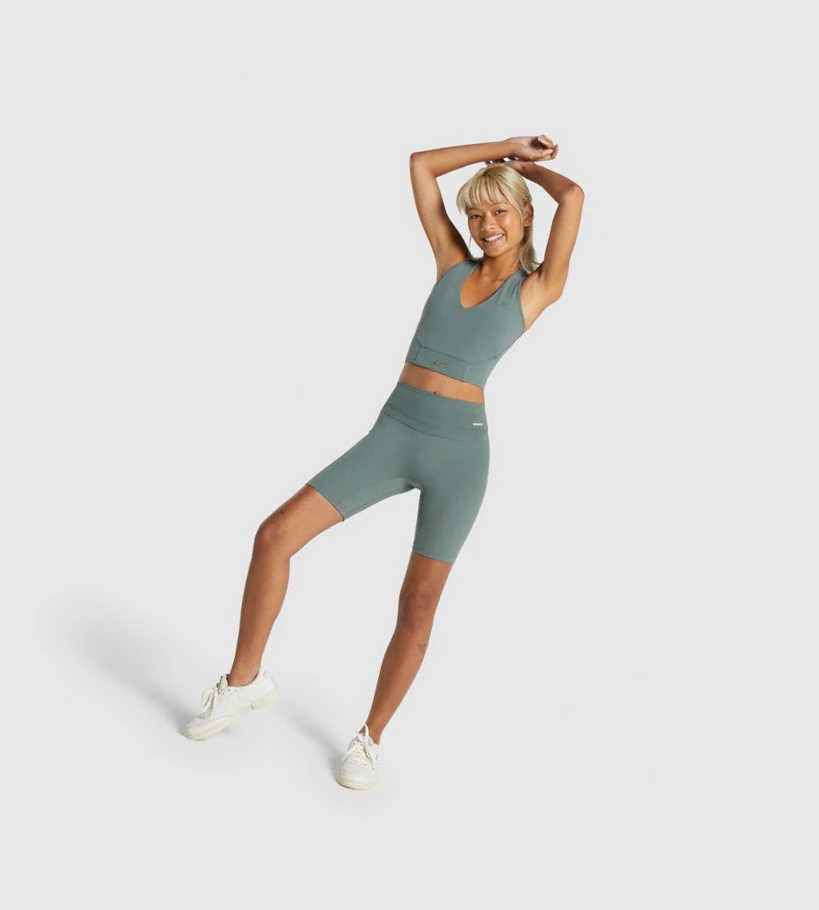 Gymshark Whitney Cycling Naisten Shortsit Vihreä | EOKVQG901