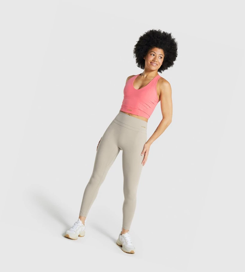 Gymshark Whitney High Rise High Waisted Naisten Leggingsit Valkoinen | HQATGI698