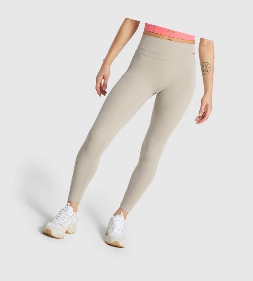 Gymshark Whitney High Rise High Waisted Naisten Leggingsit Valkoinen | HQATGI698