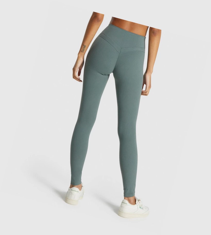 Gymshark Whitney High Rise High Waisted Naisten Leggingsit Vihreä | VEAXTY603