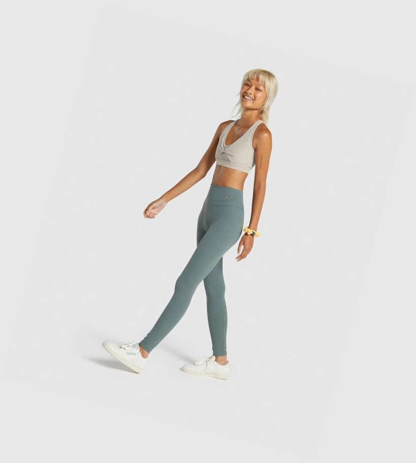 Gymshark Whitney High Rise High Waisted Naisten Leggingsit Vihreä | VEAXTY603