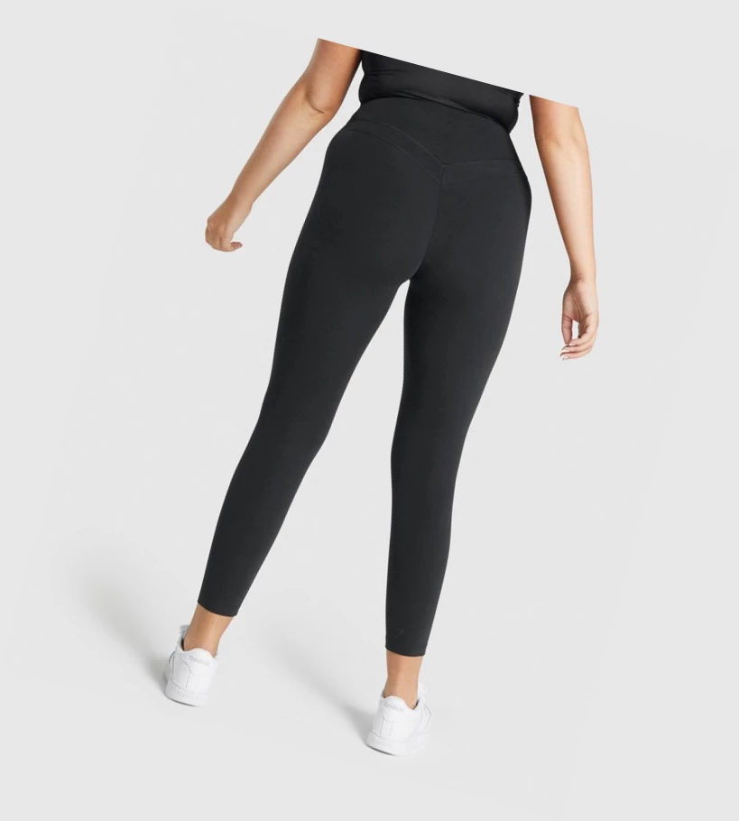 Gymshark Whitney High Rise High Waisted Naisten Leggingsit Mustat | YGUDLB921