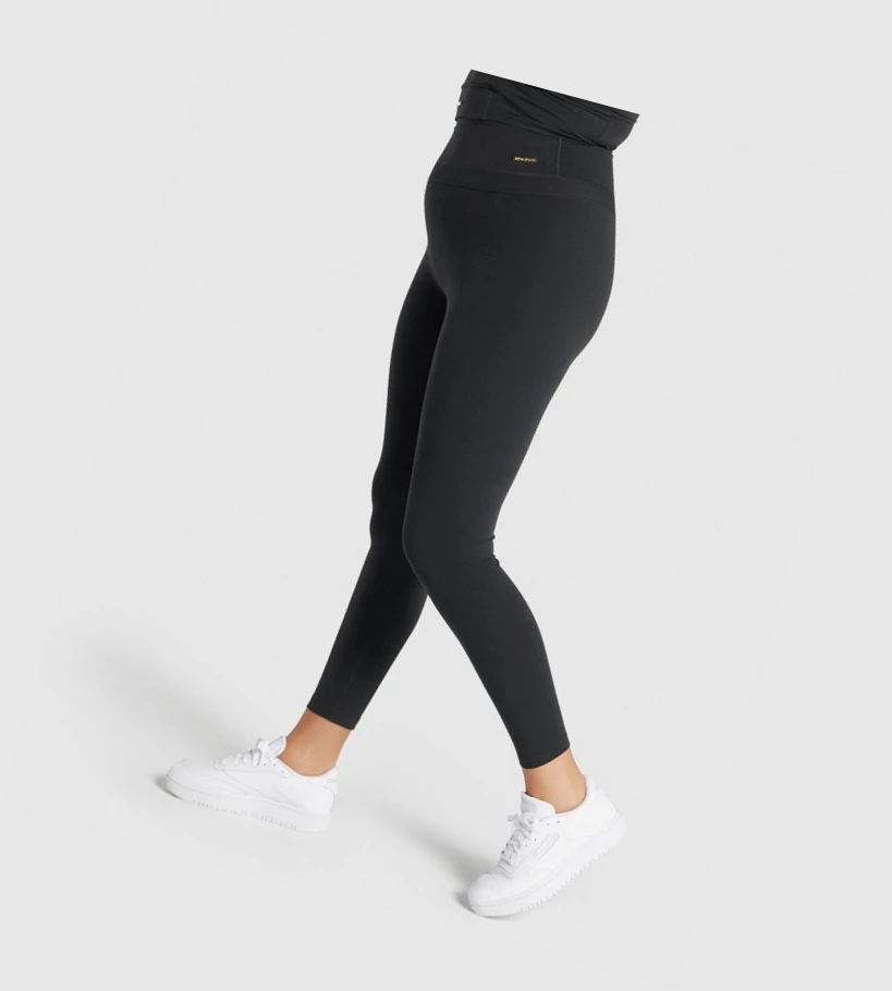 Gymshark Whitney High Rise High Waisted Naisten Leggingsit Mustat | YGUDLB921