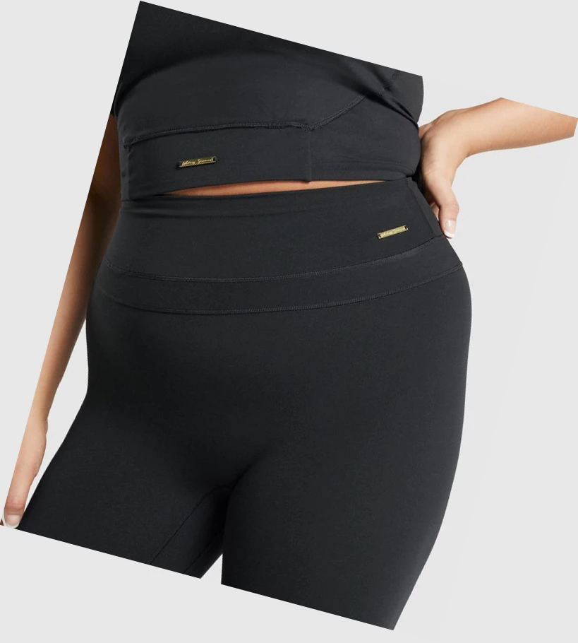 Gymshark Whitney High Rise High Waisted Naisten Leggingsit Mustat | YGUDLB921