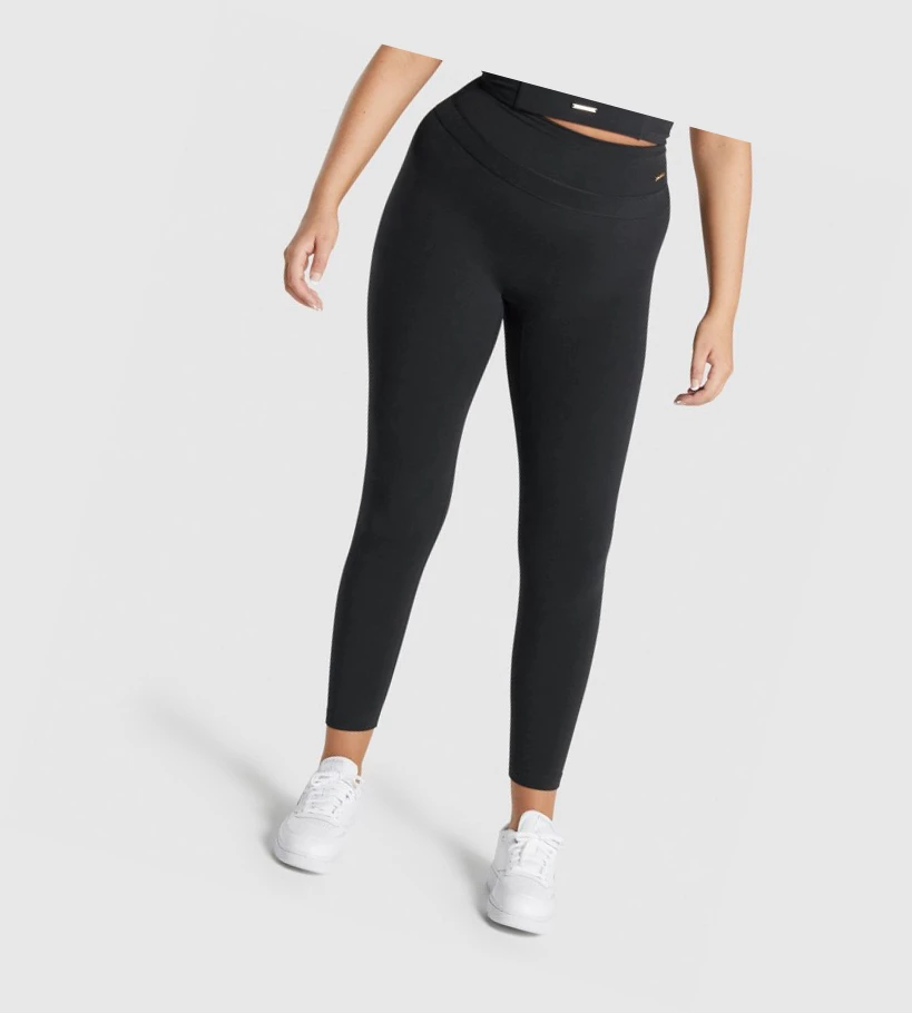 Gymshark Whitney High Rise High Waisted Naisten Leggingsit Mustat | YGUDLB921