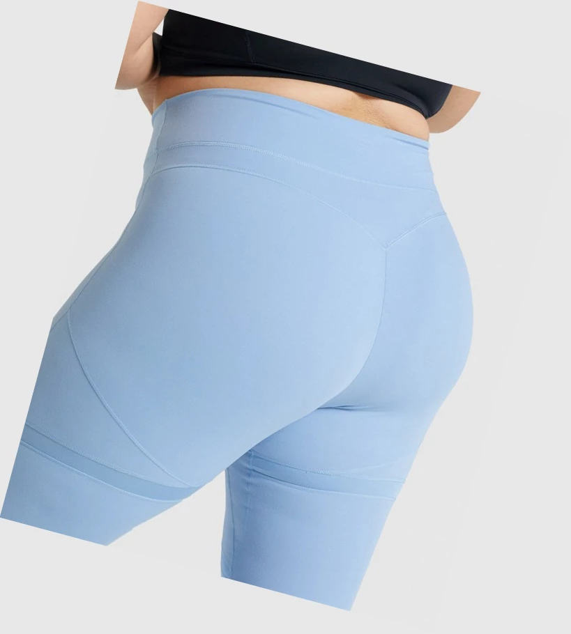 Gymshark Whitney Mesh High Waisted Naisten Leggingsit Sininen | HBSZYG725