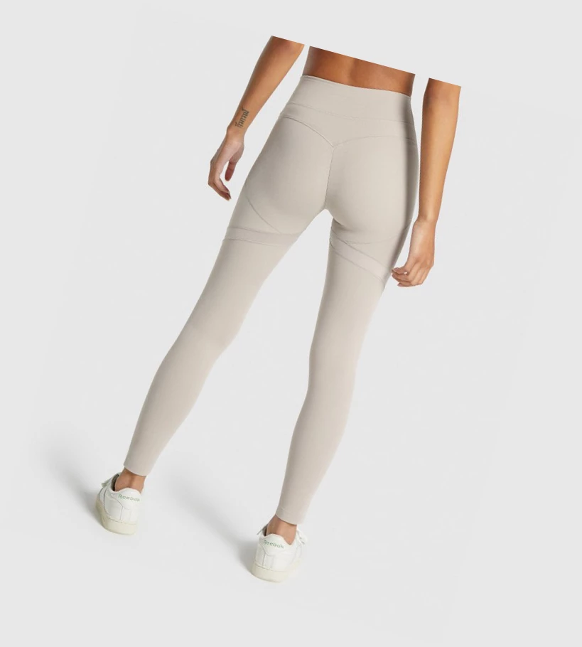 Gymshark Whitney Mesh High Waisted Naisten Leggingsit Valkoinen | ODRNGL621