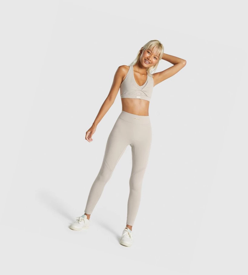Gymshark Whitney Mesh High Waisted Naisten Leggingsit Valkoinen | ODRNGL621