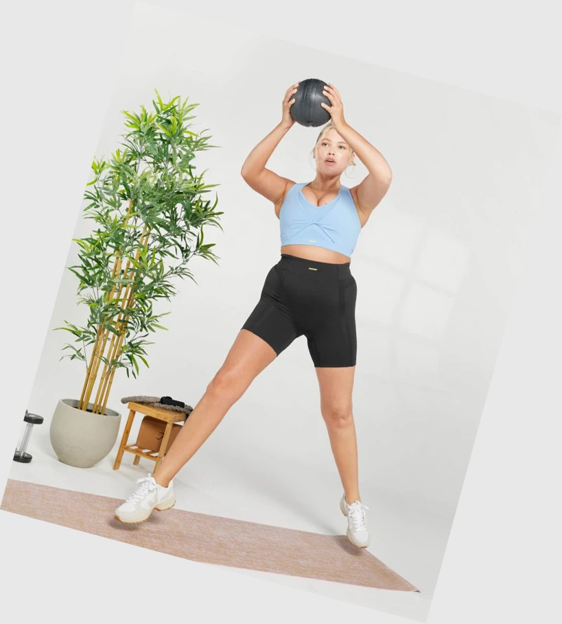 Gymshark Whitney Mesh Naisten Shortsit Mustat | UQGDPA497