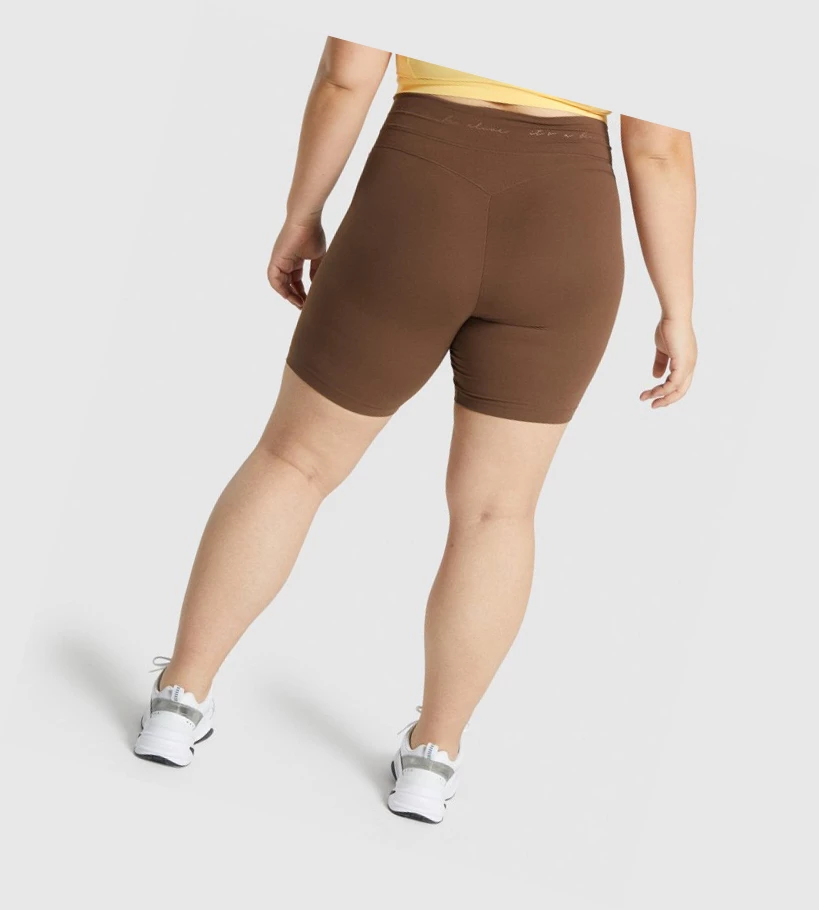 Gymshark Whitney Mesh Naisten Shortsit Ruskea | XNDWAB978
