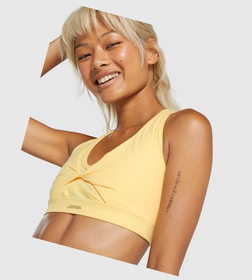 Gymshark Whitney Mesh Naisten Urheiluliivit Keltainen | LYDAHO329