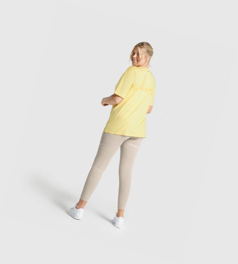 Gymshark Whitney Oversized Naisten T Paidat Keltainen | ACDIVH482