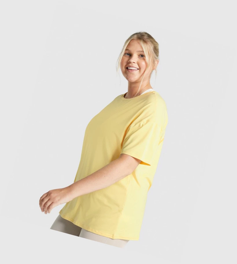 Gymshark Whitney Oversized Naisten T Paidat Keltainen | ACDIVH482