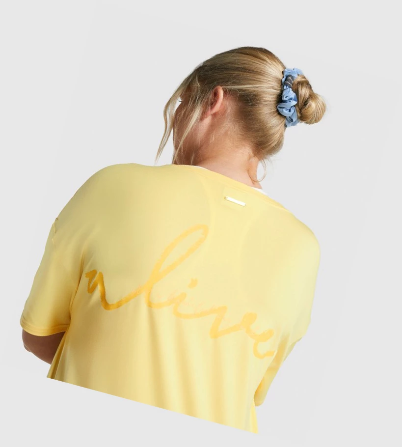 Gymshark Whitney Oversized Naisten T Paidat Keltainen | ACDIVH482