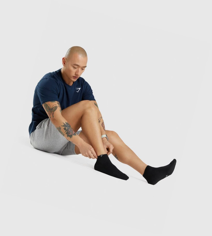 Gymshark Woven Tab Sneaker 3pk Miesten Sukat Mustat | SFTGCY953