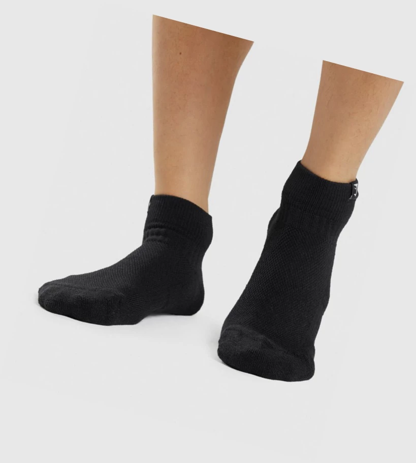 Gymshark Woven Tab Sneaker 3pk Miesten Sukat Mustat | SFTGCY953