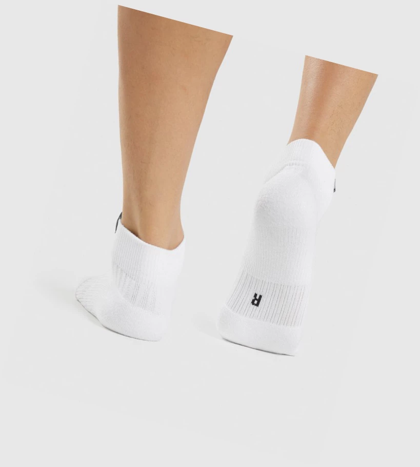 Gymshark Woven Tab Sneaker 3pk Naisten Sukat Valkoinen | RUWVTL914