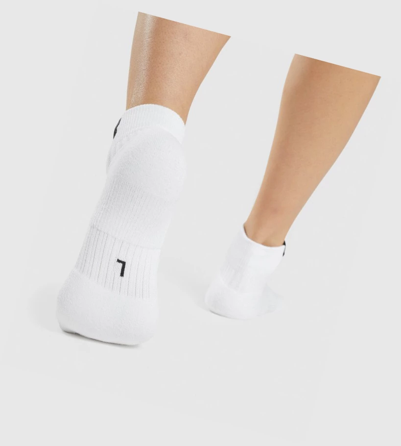 Gymshark Woven Tab Sneaker 3pk Naisten Sukat Valkoinen | RUWVTL914