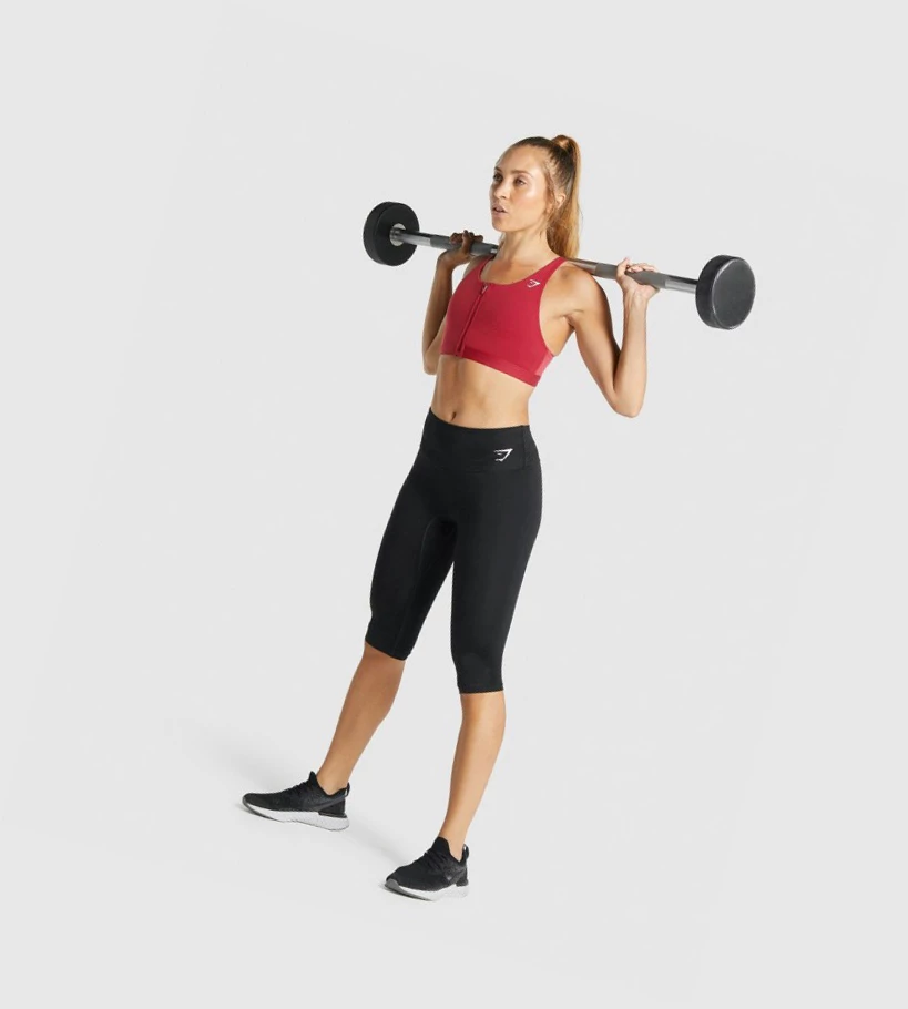 Gymshark Zip Up Koulutus Naisten Urheiluliivit Viininpunainen | KRVMXF015