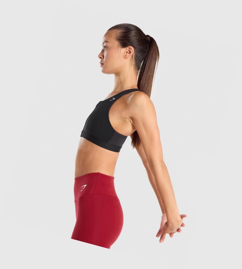 Gymshark Zip Up Koulutus Naisten Urheiluliivit Mustat | TCIDRE036