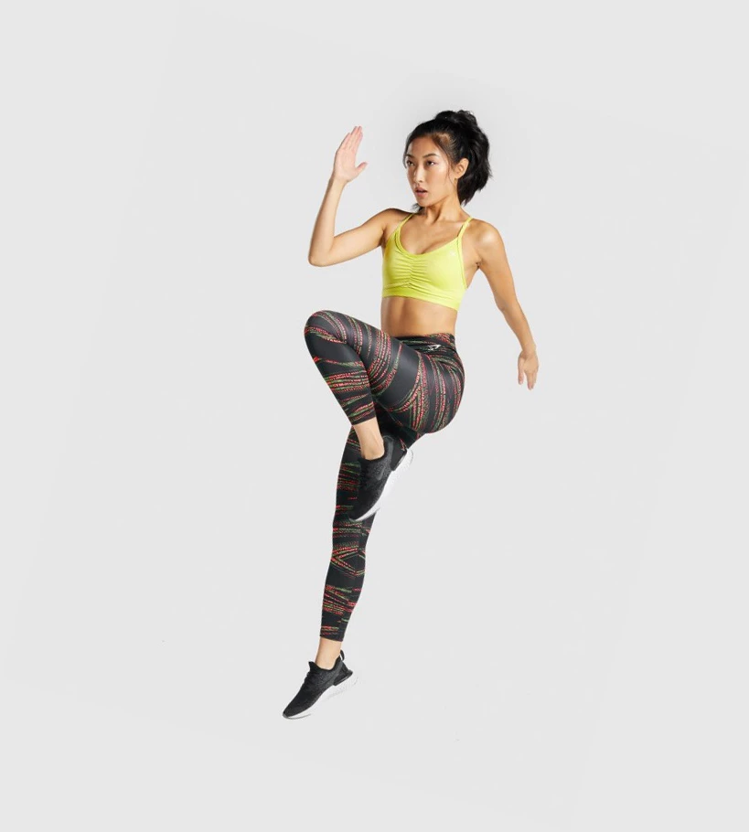Gymshark Zone Graafinen High Waisted Naisten Leggingsit Mustat | AJKXUS132
