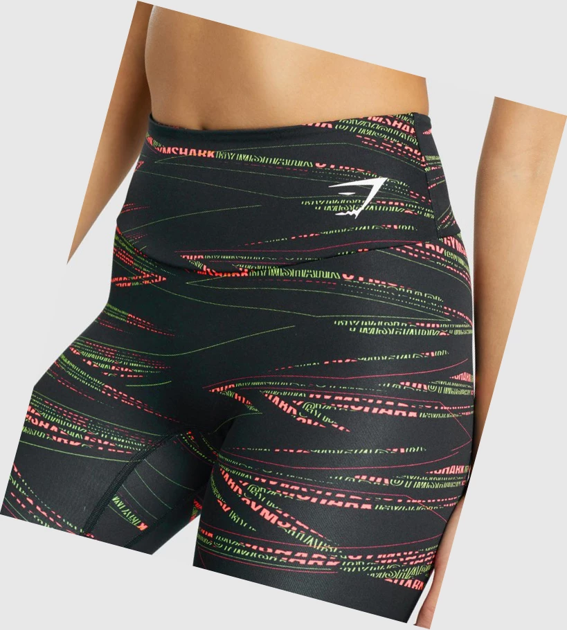 Gymshark Zone Graafinen High Waisted Naisten Leggingsit Mustat | AJKXUS132